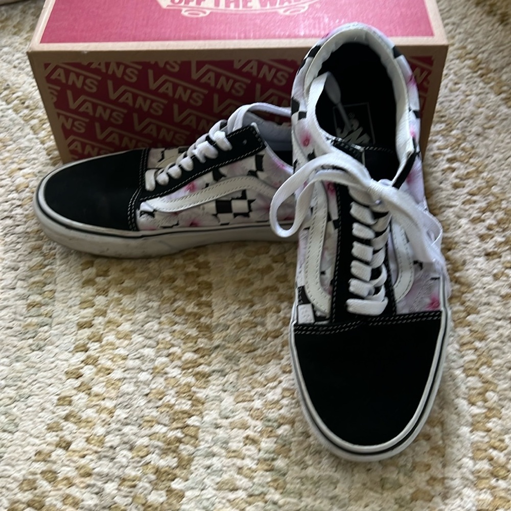 Vans Old Skool Hibiscus Check Black size Women 8.5